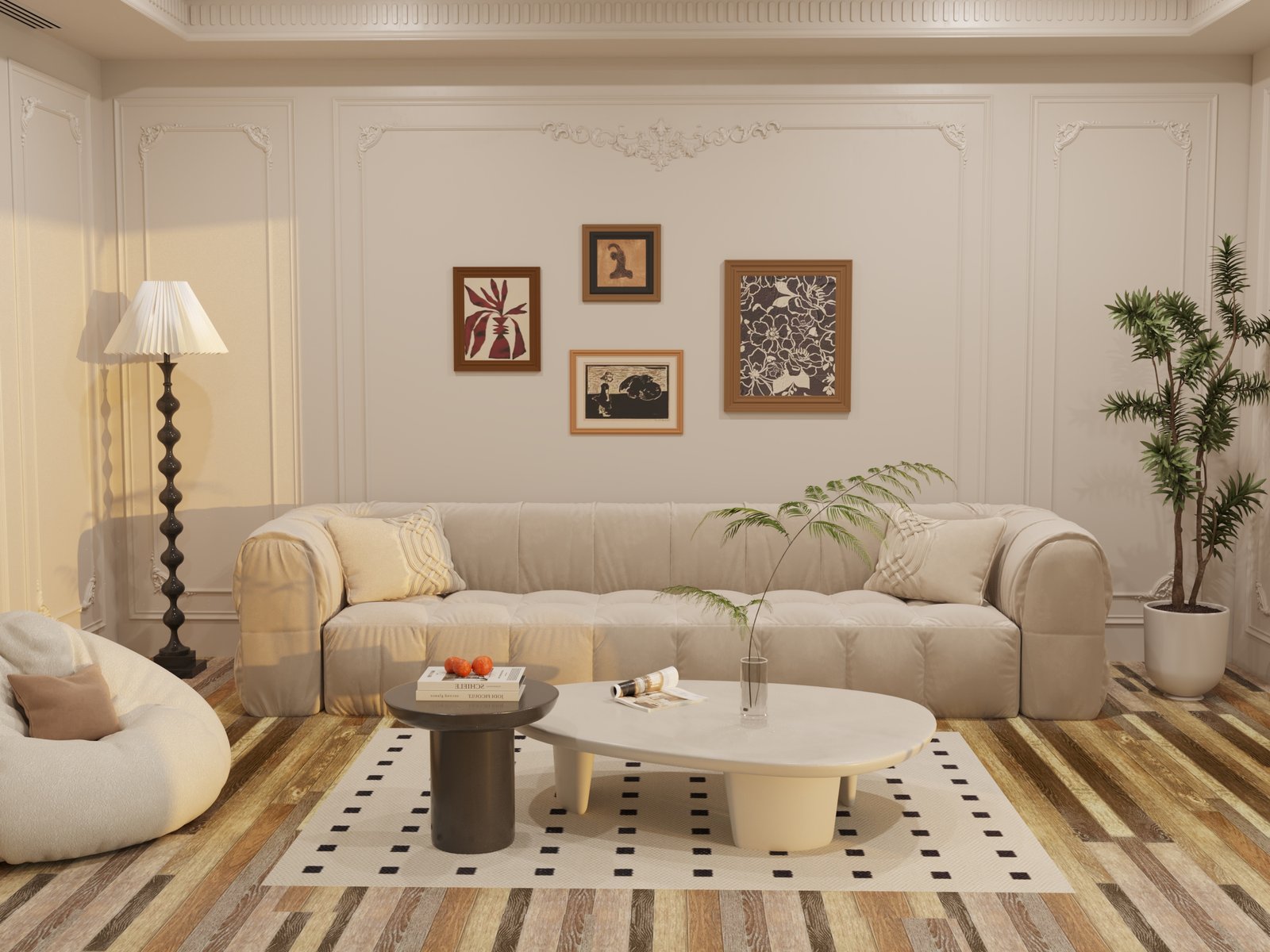 Luxury vinyl flooring living room
