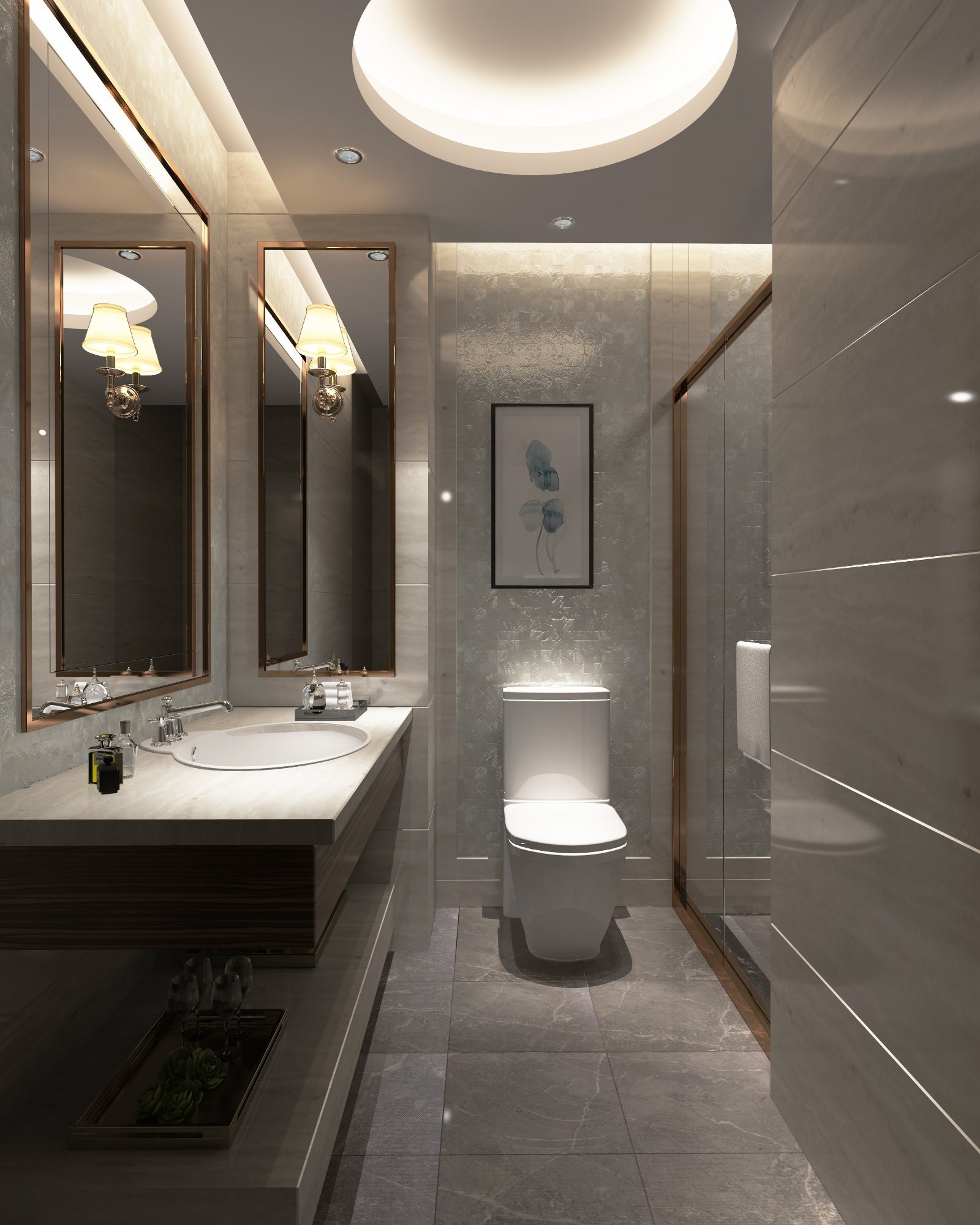 Light Grey Calacatta bathroom